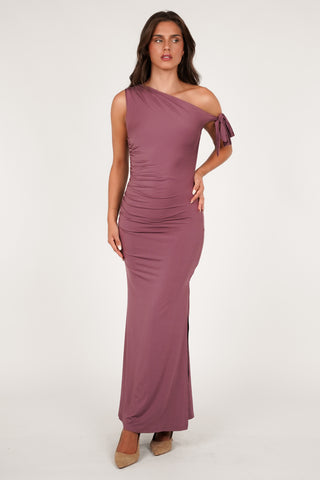 Lange jurk bruiloft mauve - Mikki