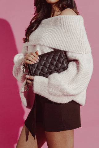 Leren crossbody tas bruin - Lyla