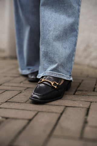 Loafers dames met gesp zwart - Layla