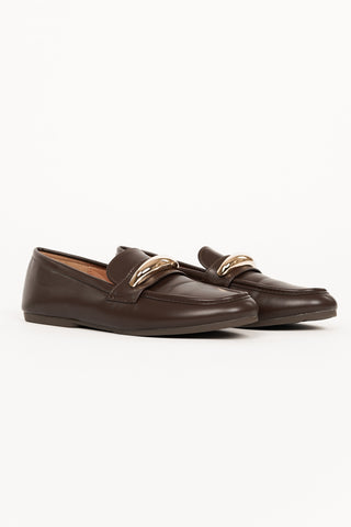 Loafers met goud detail bruin - Marni