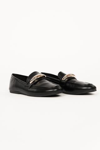 Loafers met goud detail zwart - Marni