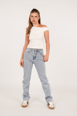 One shoulder top stretch wit - Lana