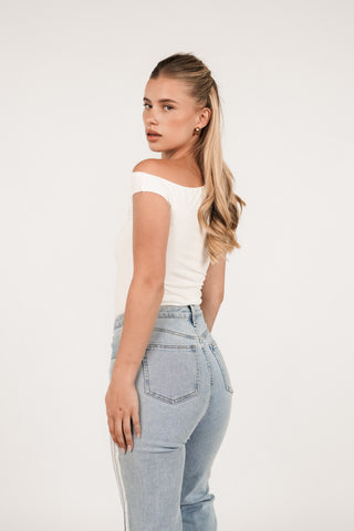 One shoulder top stretch wit - Lana