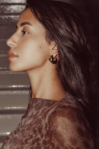 Oorbellen rond met gedraaid effect goud - Sofa