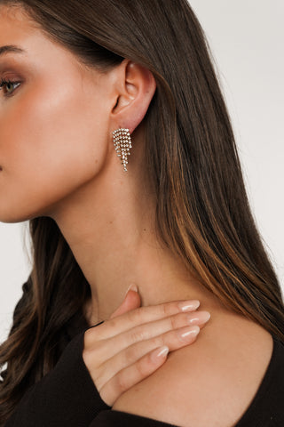 Oorhangers diamantjes goud - Nadia