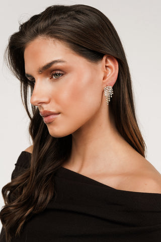 Oorhangers diamantjes goud - Nadia