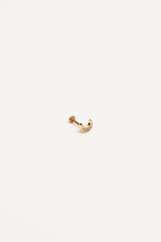 Oorpiercing maan goud - Lenny