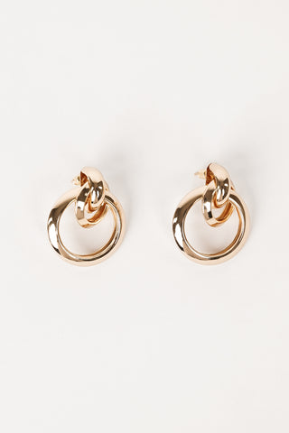 Oorstekers groot met 3 ringen goud - Josha