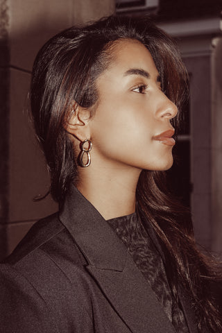 Oosteker met 2 ovale hangers goud - Zoey