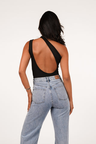 Open back bodysuit zwart - Quinty