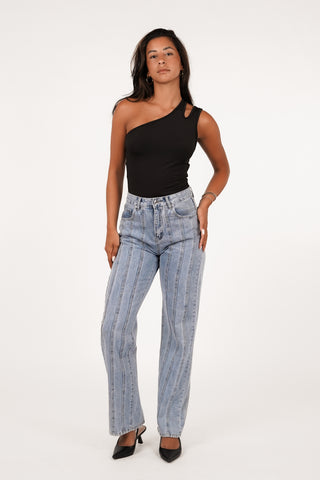 Open back bodysuit zwart - Quinty