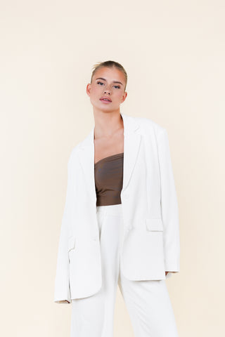 Oversized blazer wijd model wit - Kate