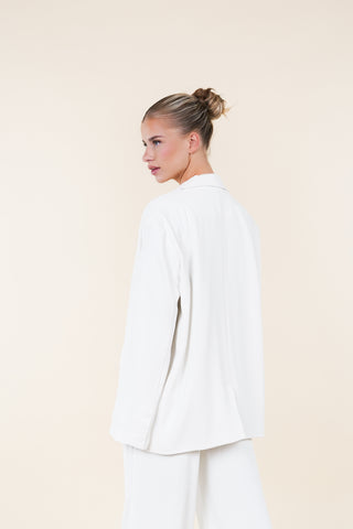 Oversized blazer wijd model wit - Kate