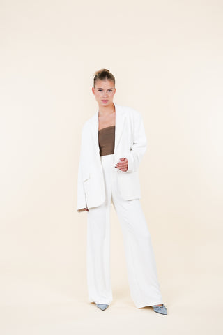 Oversized blazer wijd model wit - Kate