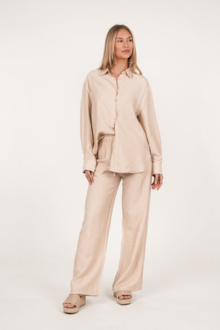 Oversized blouse dames beige - Clara