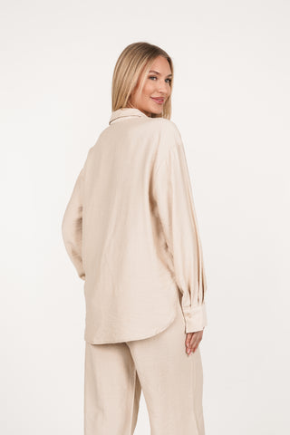 Oversized blouse dames beige - Clara