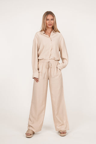 Oversized blouse dames beige - Clara