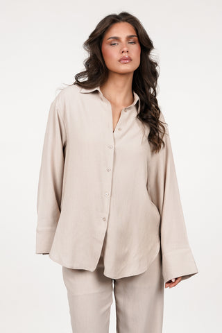 Oversized blouse dames beige - Hunter