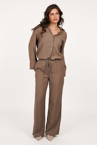 Oversized blouse dames bruin - Hunter