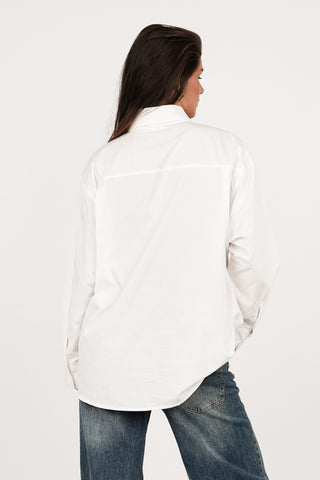 Oversized blouse wit met strik - Alaia