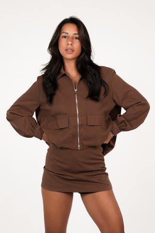 Oversized bomber jacket bruin - Lilo