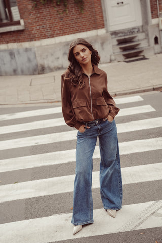 Oversized bomber jacket bruin - Lilo