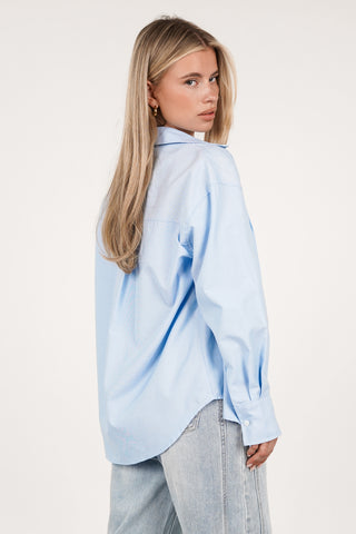 Dames blouse regular fit licht blauw - Jacey