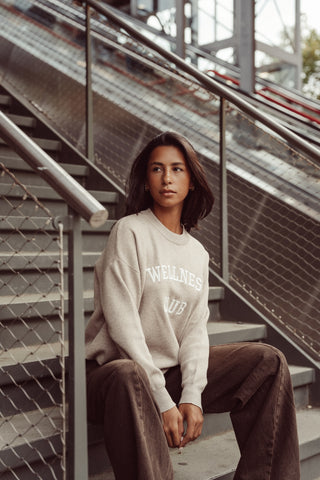 Oversized soft knit welness taupe - Peggy