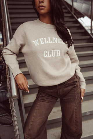 Oversized soft knit welness taupe - Peggy