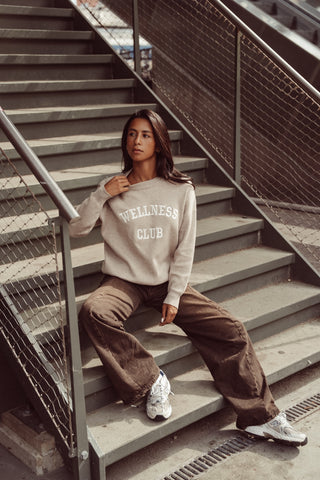 Oversized soft knit welness taupe - Peggy