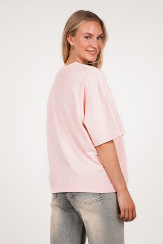 Oversized t-shirt dames roze - Marlow