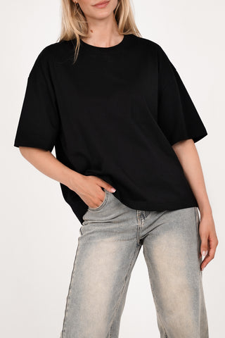 Oversized t-shirt dames zwart - Marlow