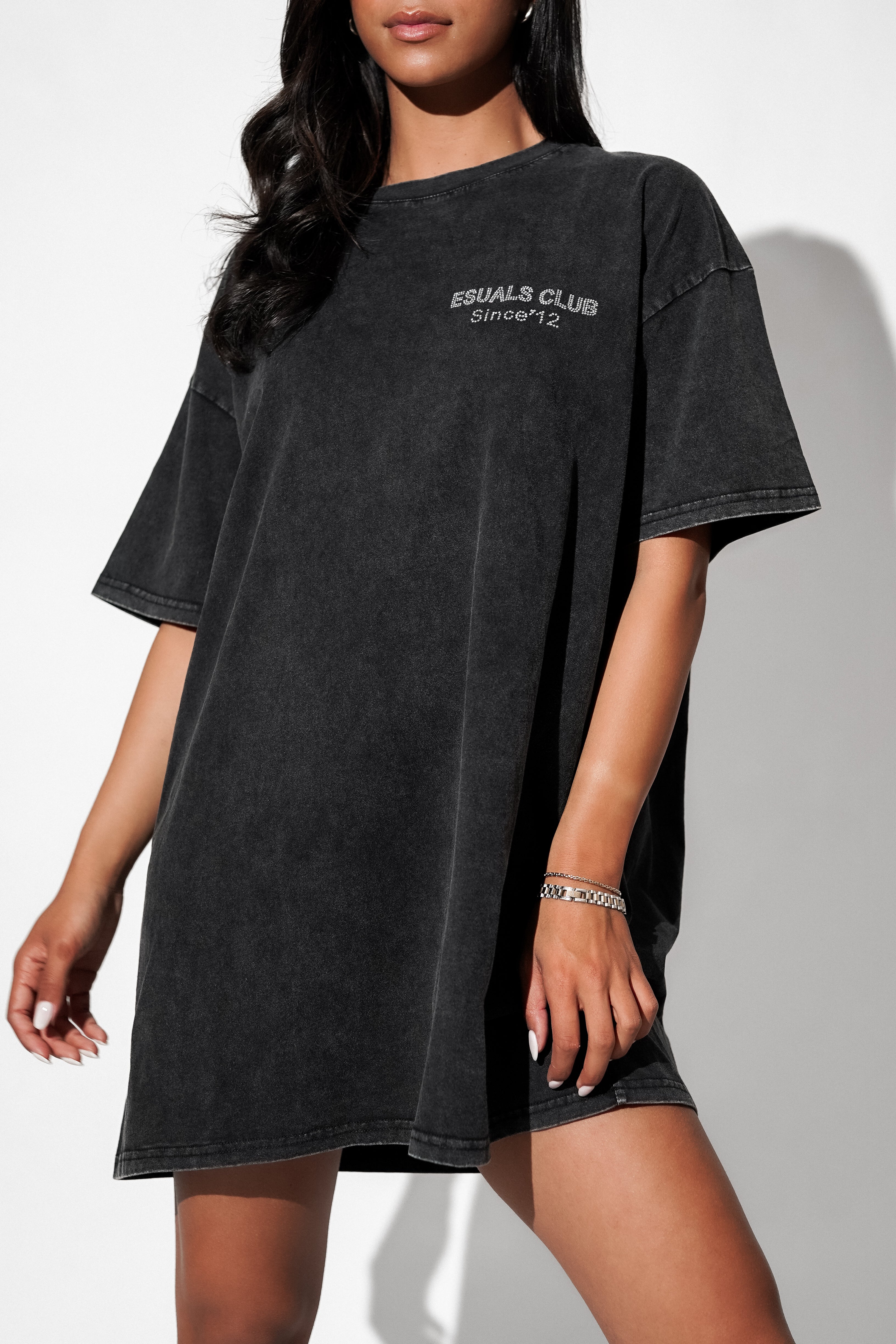 Oversized Dress Discount Jurk T Shirt Jurk T-shirt Jurk Met Strass Grijs Festival Jurkjes Oversized Dress Discount Jurk T Shirt Jurk T-shirt Jurk Met Strass Grijs Festival Jurkjes