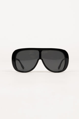 Oversized zonnebril zwart - Jip