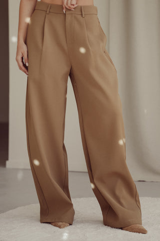 Pantalon balloon fit taupe - Isadora