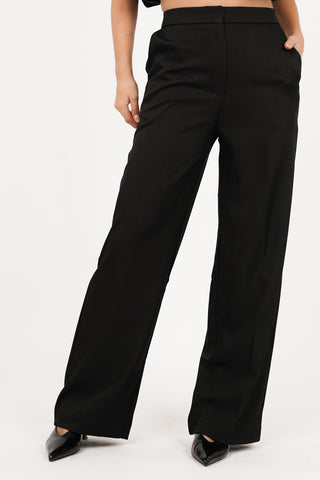 Pantalon dames high waist zwart - Liddy