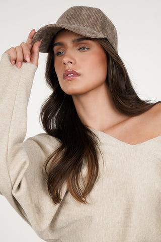 Pet dames geribbeld camel - Dunja