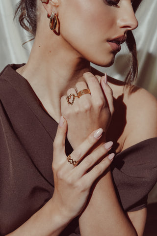 Ring met open hart goud - Flair