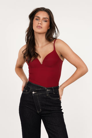 Shapewear bodysuit bordeaux - Nomi