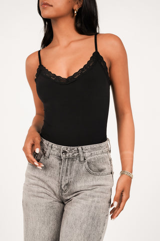 Shapewear bodysuit met kant zwart - Maggy