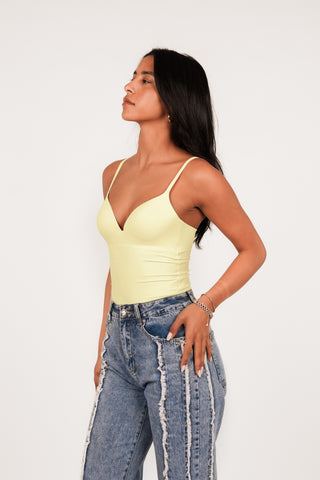 Shapewear bodysuit geel - Nomi