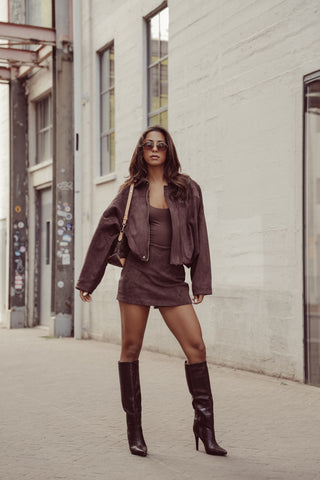 Skort dames suede bruin - Lucy