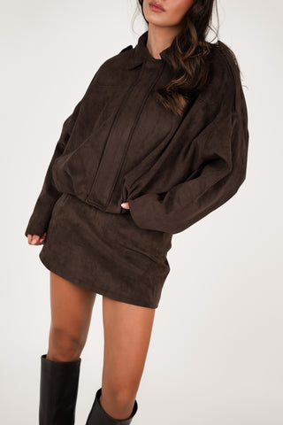 Skort dames suede bruin - Lucy