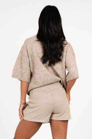 Skort pied de poule beige - Demi