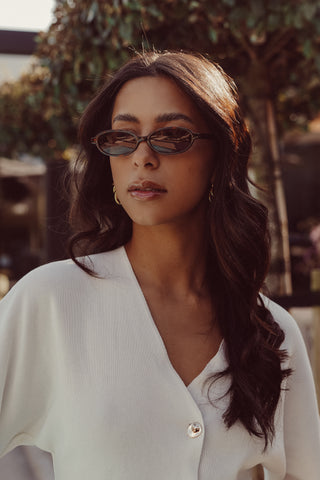 Smalle zonnebril tortoise bruin - Logan