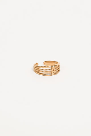 Statement dubbele ring goud - Cassy