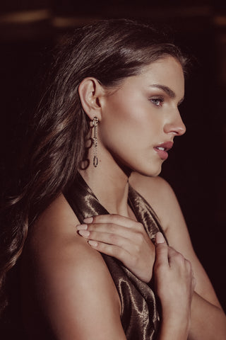 Statement oorbellen ovaal goud - Mara