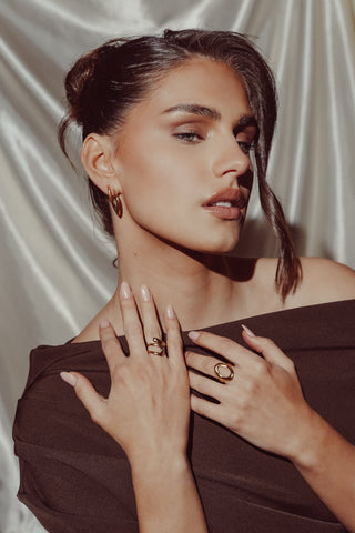 Statement ring goud - Emme