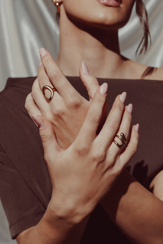 Statement ring goud - Emme