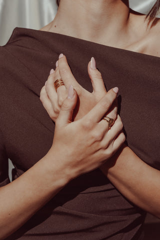 Statement ring met lus goud - Nika